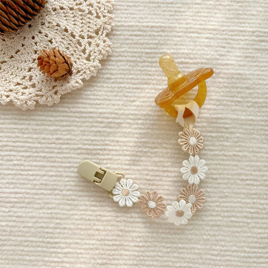 Schnullerband Blumenoptik