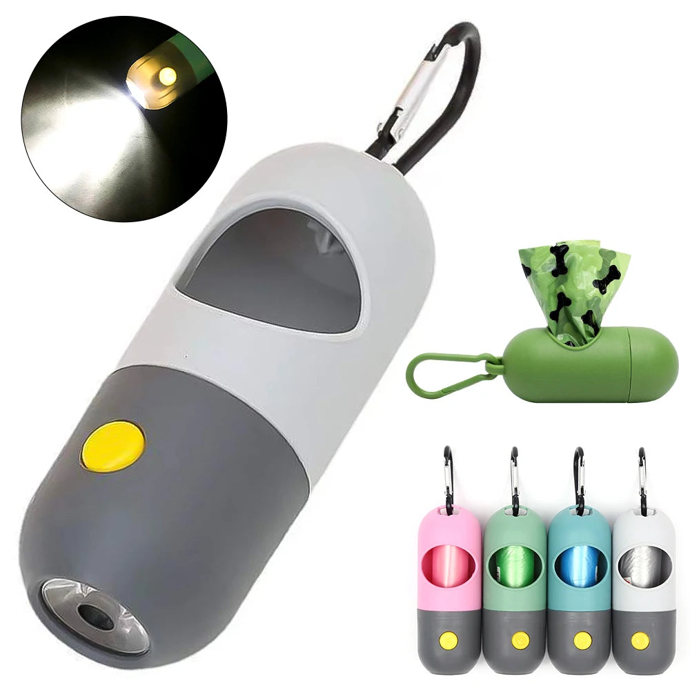 Taschenlampe mit Fach für Hundekotbeutel