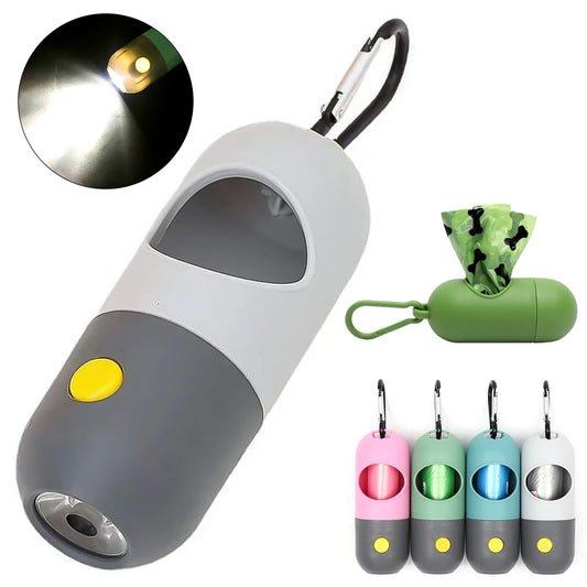 Taschenlampe mit Fach für Hundekotbeutel